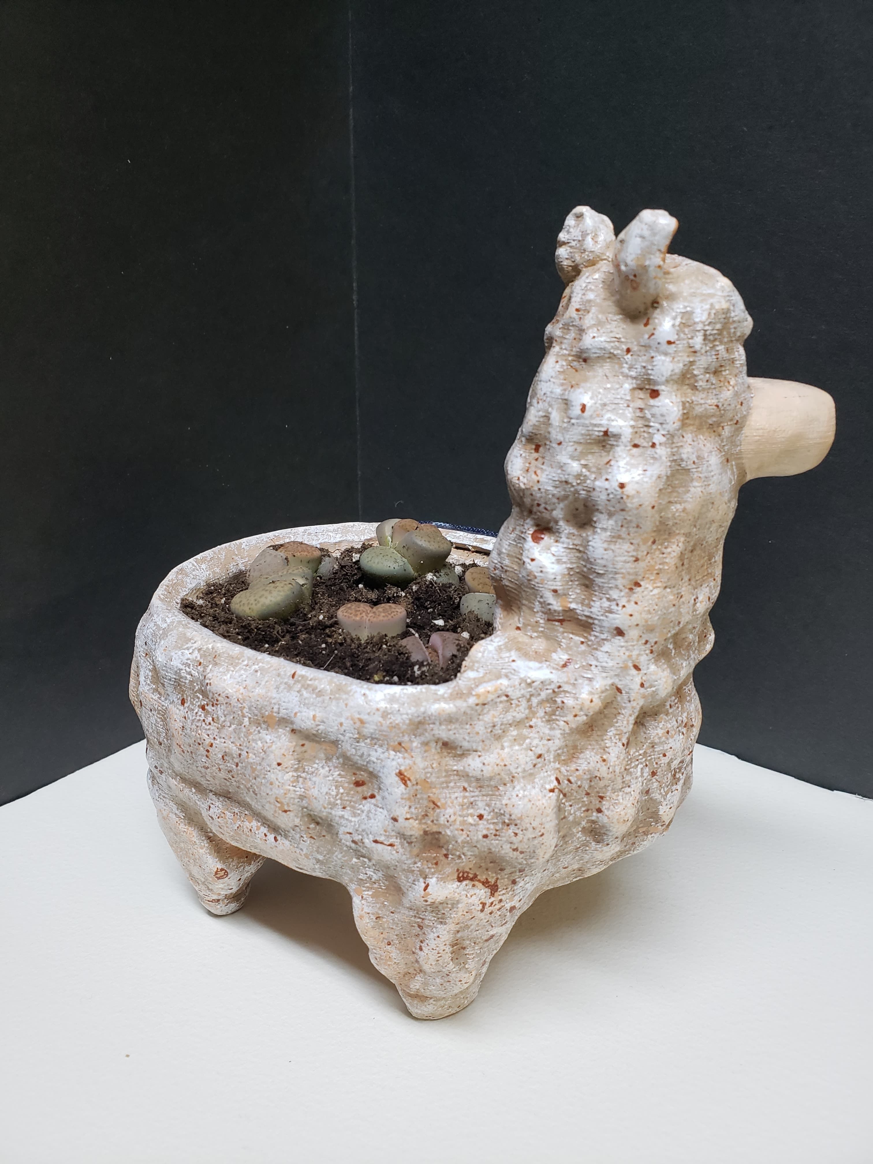 Lama Flower Pot 3D print model_6