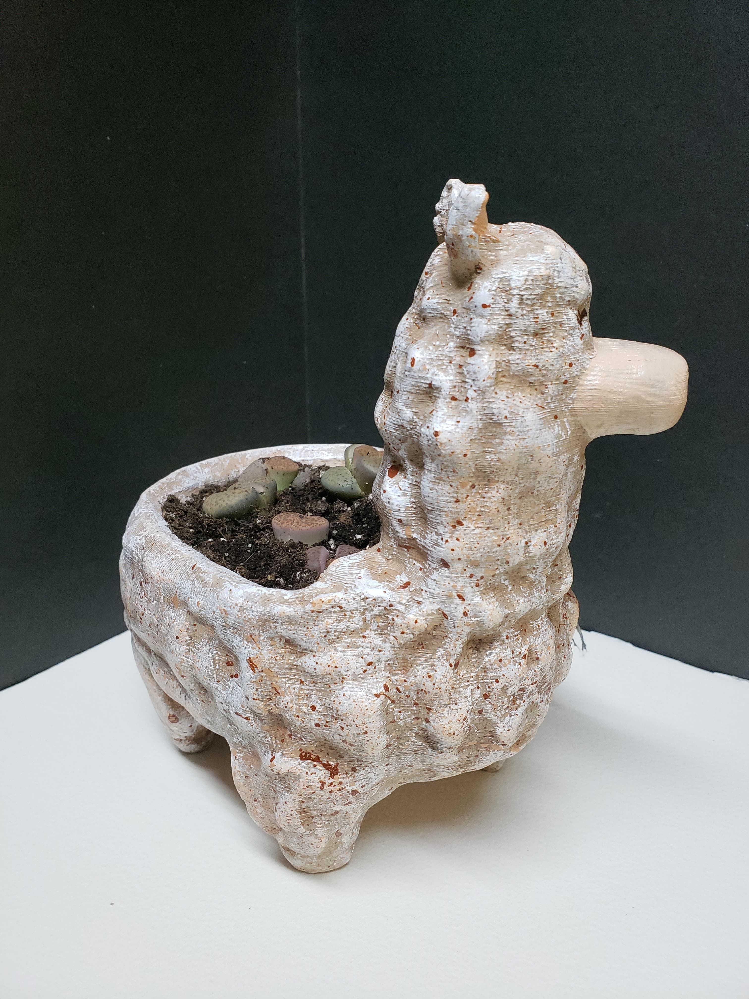 Lama Flower Pot 3D print model_15