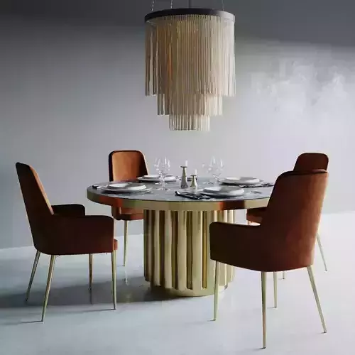 CB2 Dinning set 3D model