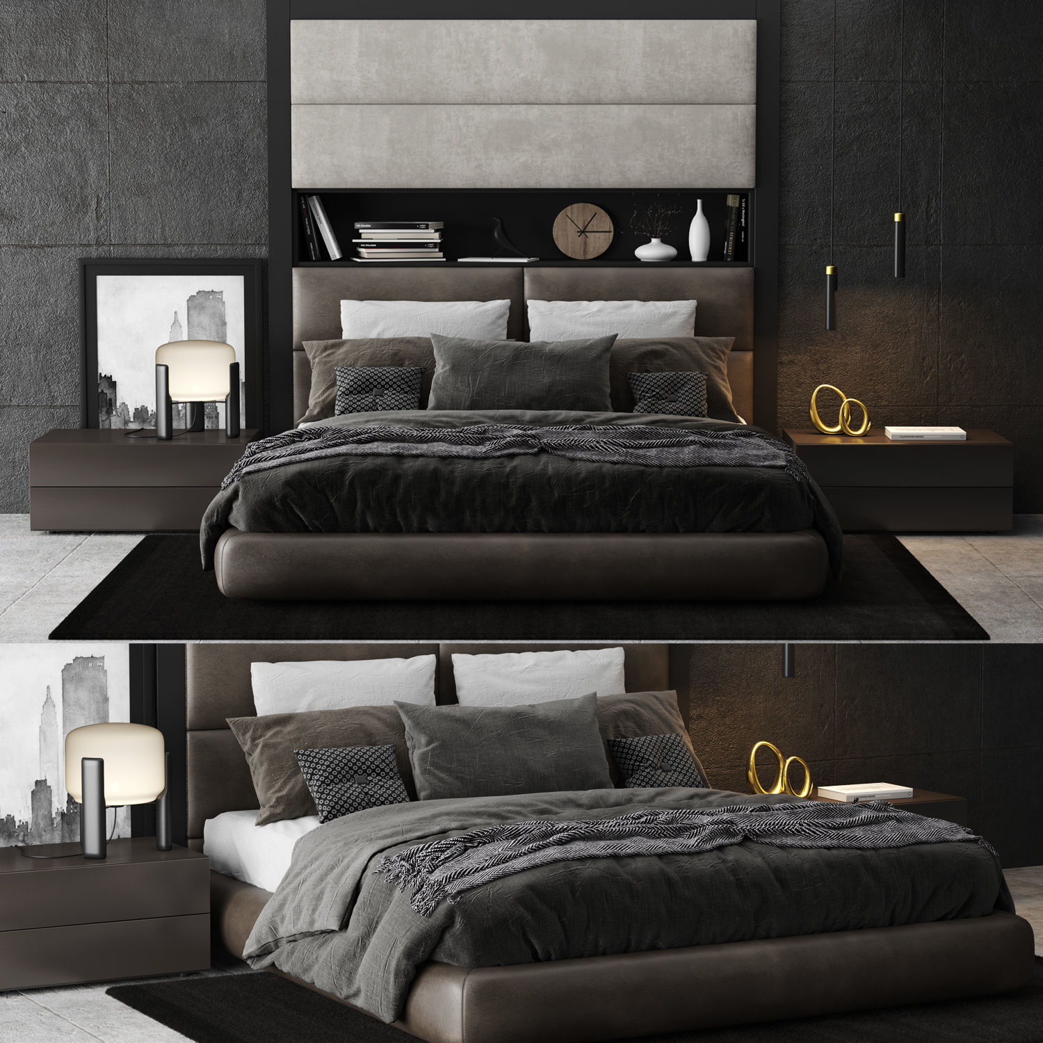 Bed Colection 02 - 10 Items 3D model 3D model_7