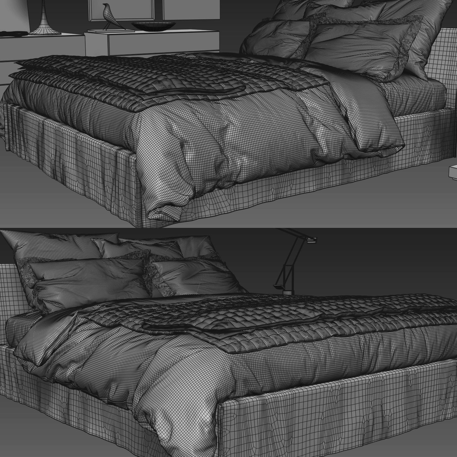 Bed Colection 02 - 10 Items 3D model 3D model_4