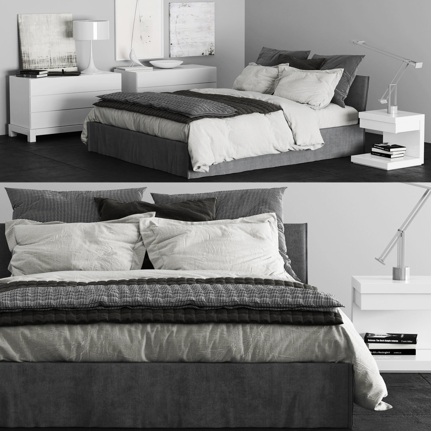 Bed Colection 02 - 10 Items 3D model 3D model_3