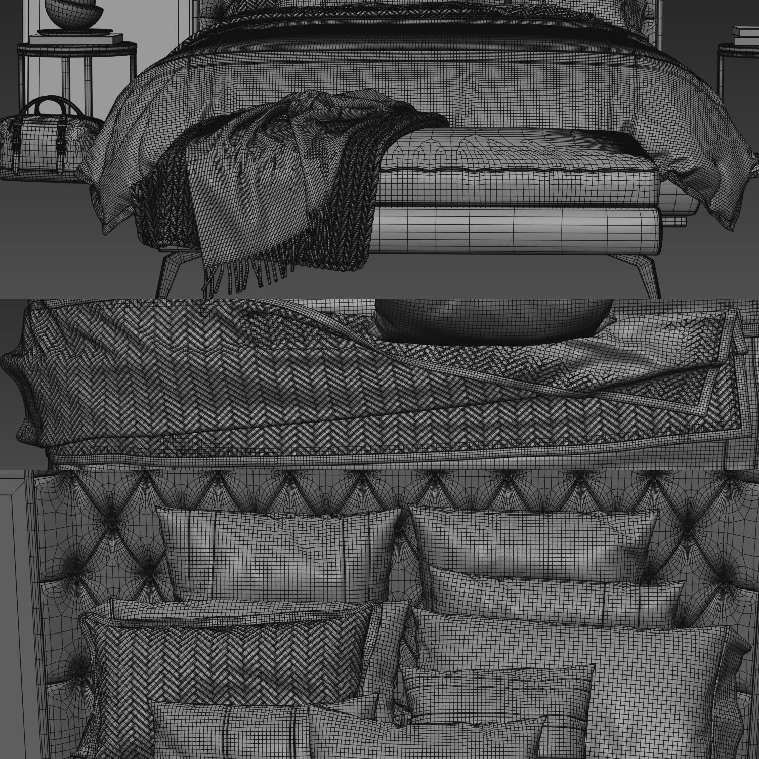 Bed Colection 02 - 10 Items 3D model 3D model_14