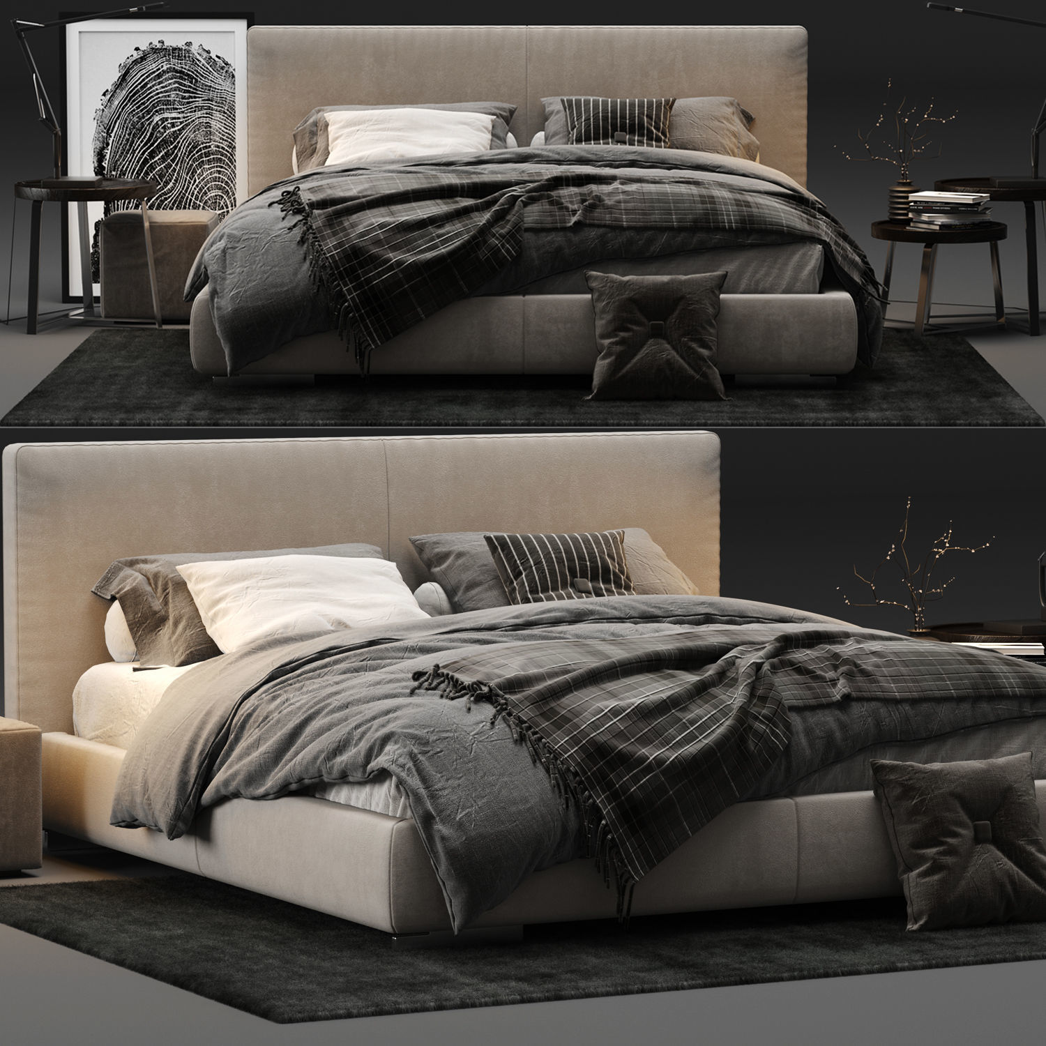 Bed Colection 02 - 10 Items 3D model 3D model_17