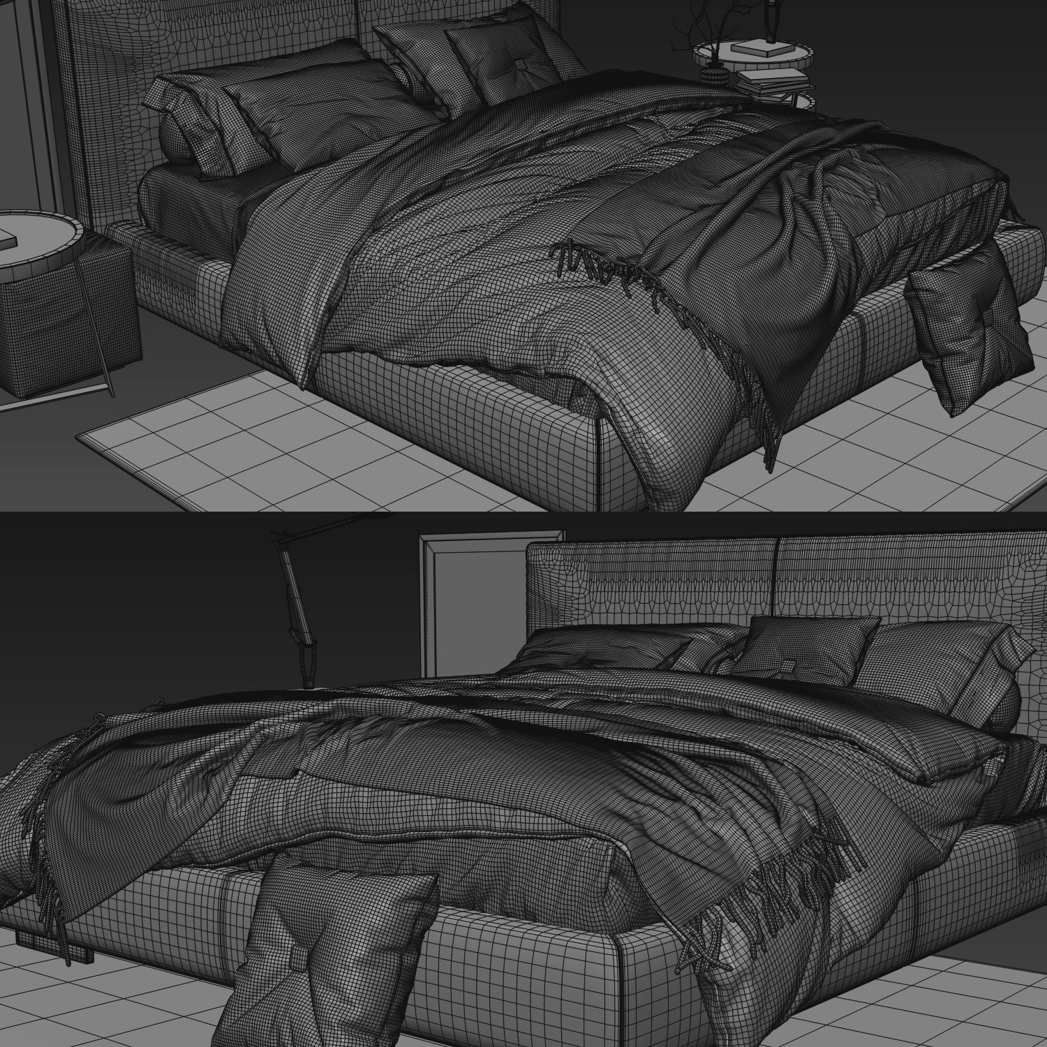 Bed Colection 02 - 10 Items 3D model 3D model_18