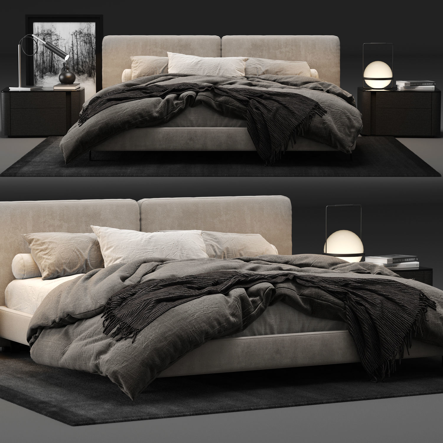 Bed Colection 02 - 10 Items 3D model 3D model_15