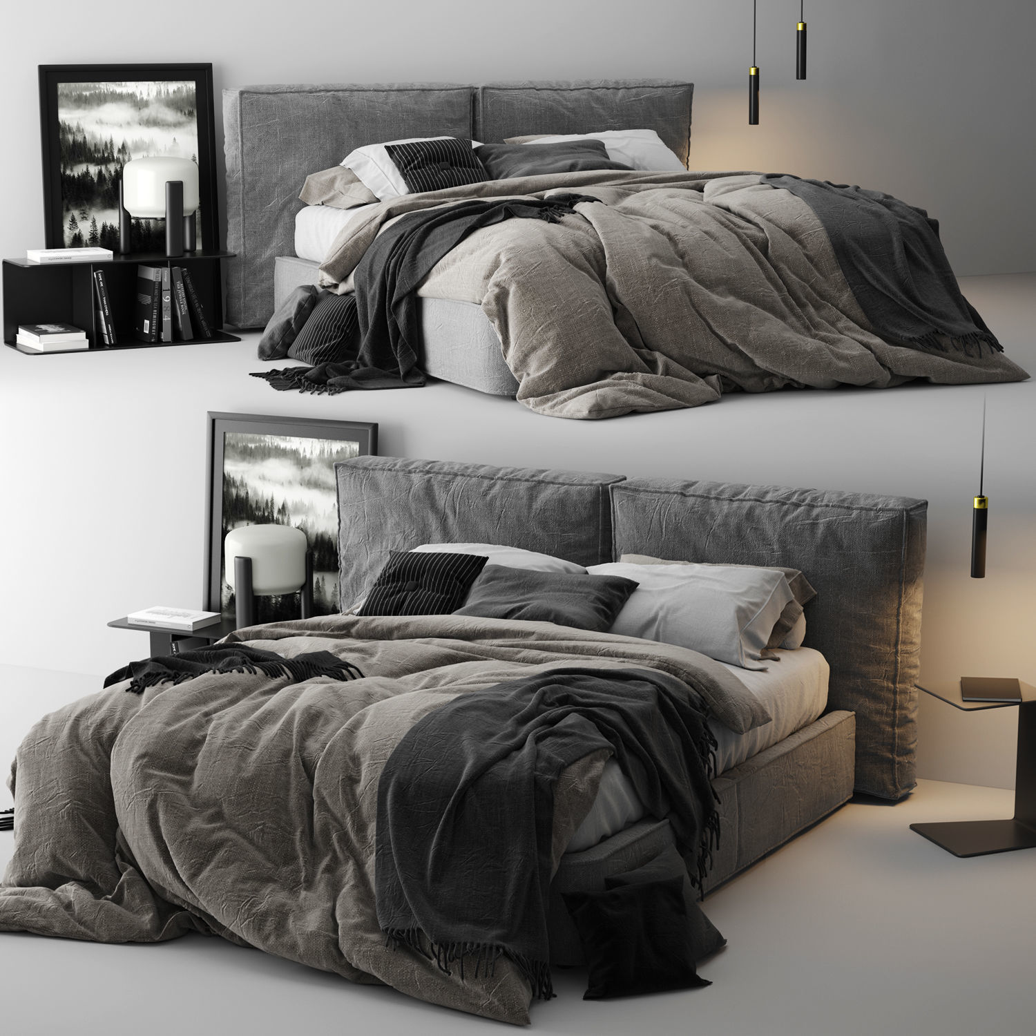 Bed Colection 02 - 10 Items 3D model 3D model_5