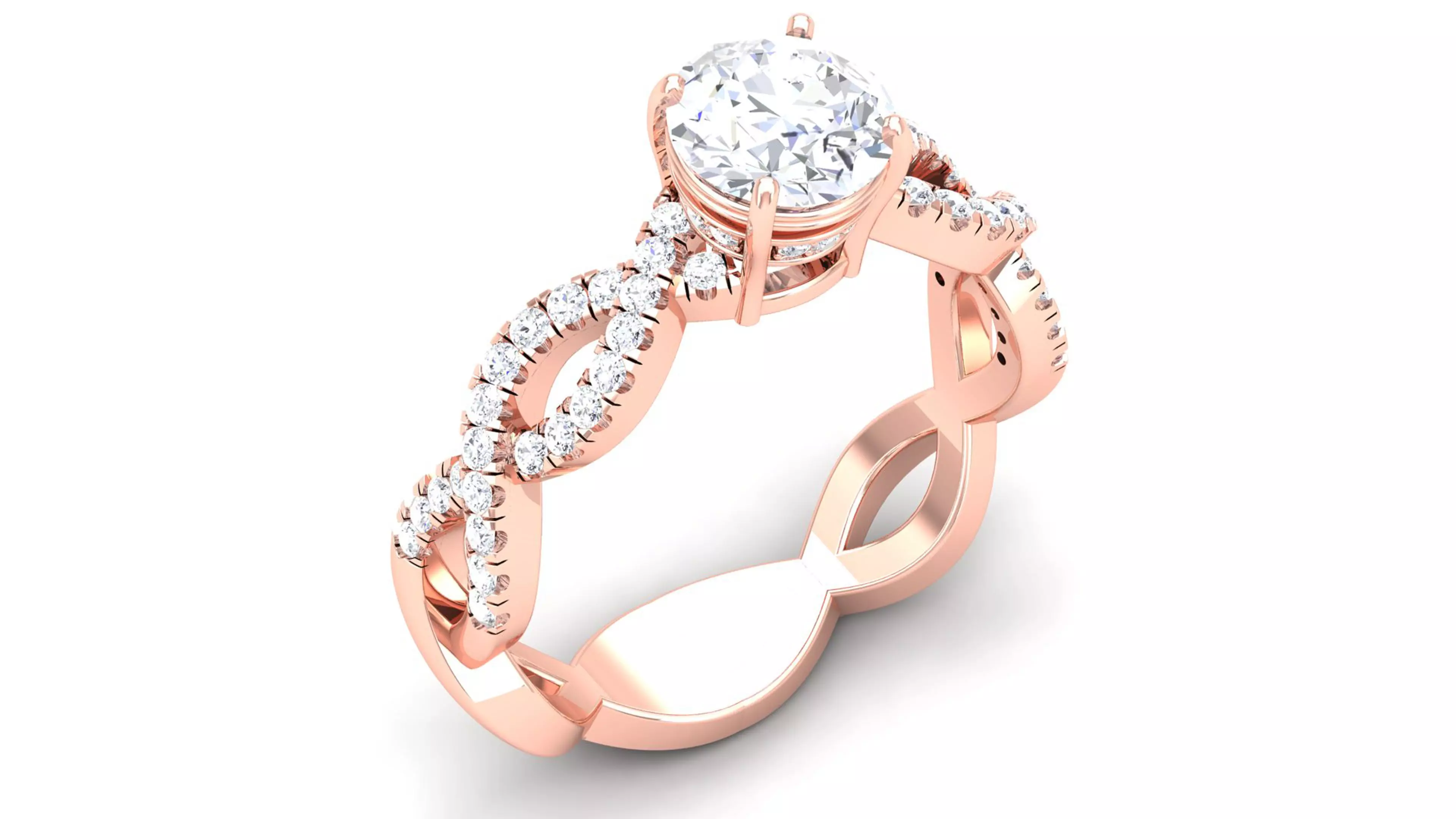 Solitaire Ring Rendering Solitaire ring 3dm stl render detail 3D print model 3D model 3D ...