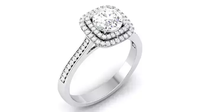 Solitaire ring 3dm stl render detail 3D print model