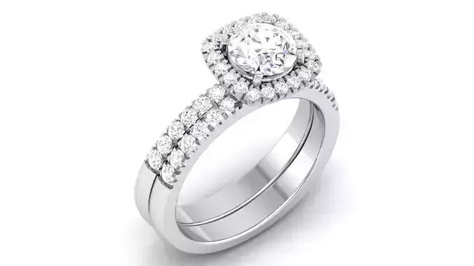 Solitaire ring 3dm stl render detail 3D print model