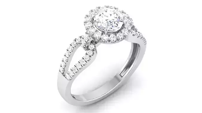 Solitaire ring 3dm stl render detail 3D print model