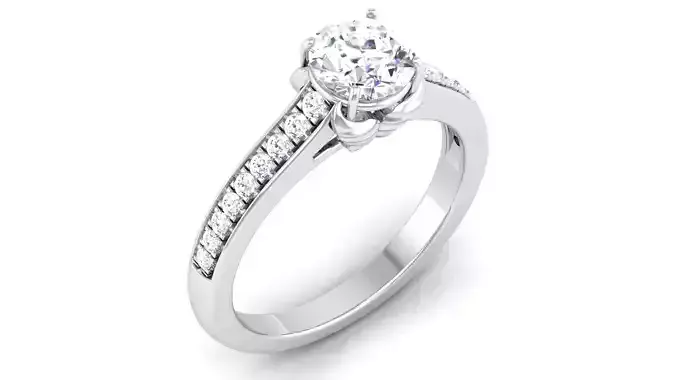 Solitaire ring 3dm stl render detail 3D print model