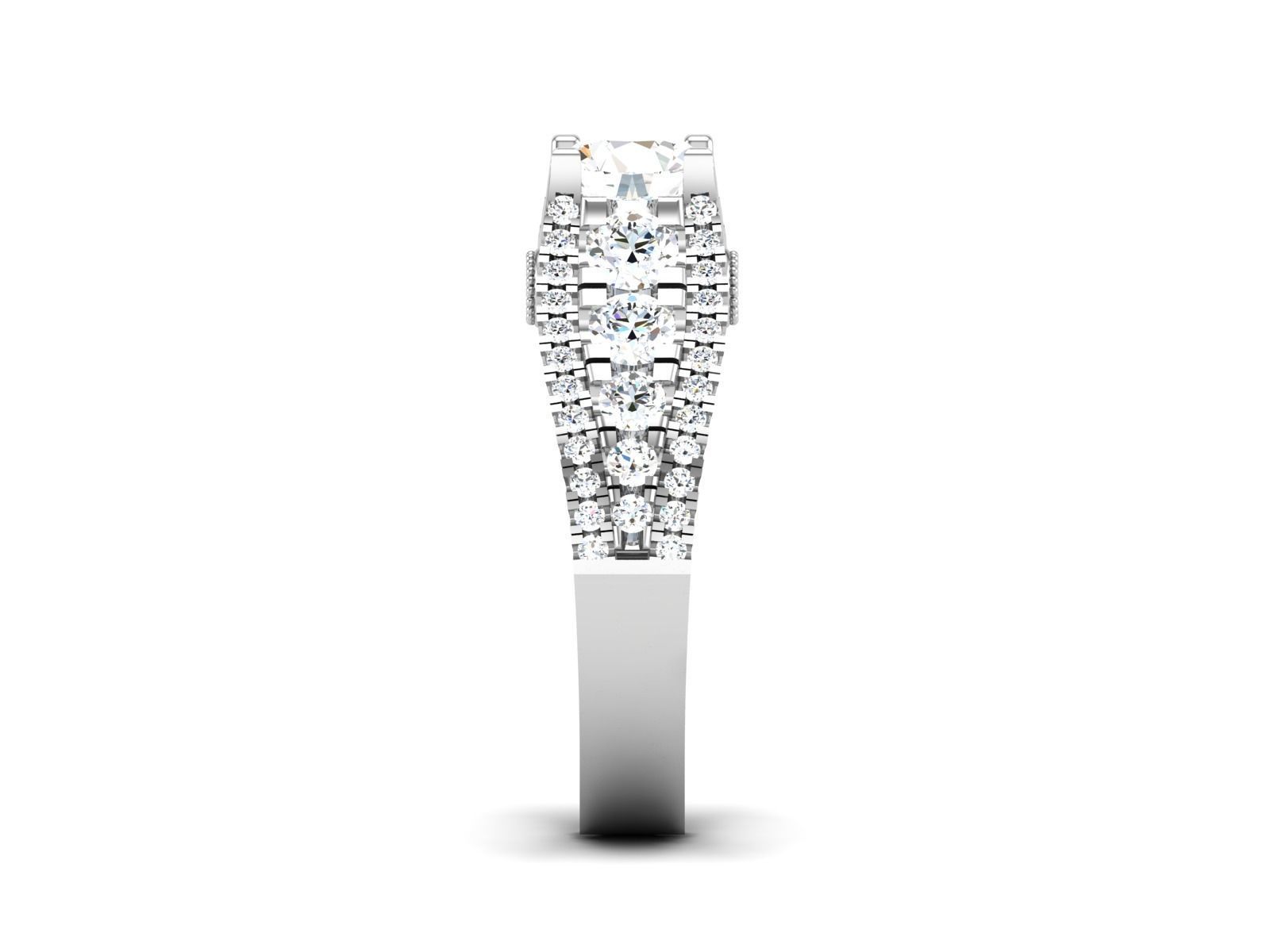 Solitaire ring 3dm stl render detail 3D print model 3D print model_4