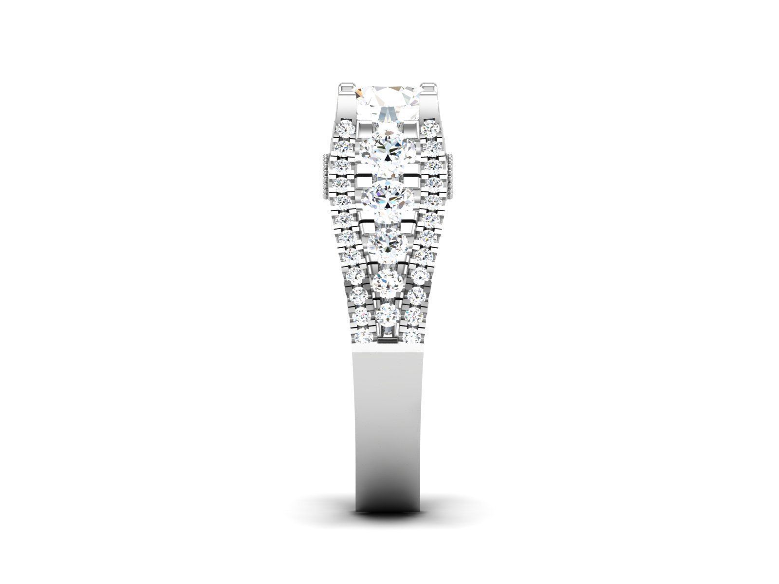 Solitaire ring 3dm stl render detail 3D print model 3D print model_3