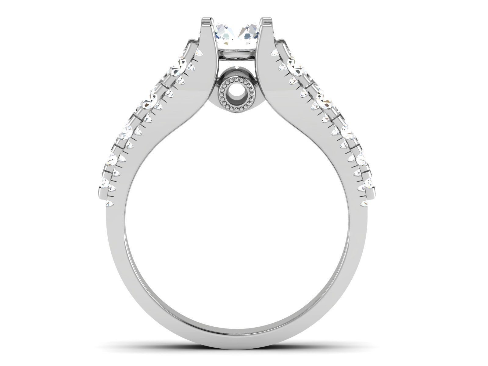 Solitaire ring 3dm stl render detail 3D print model 3D print model_7