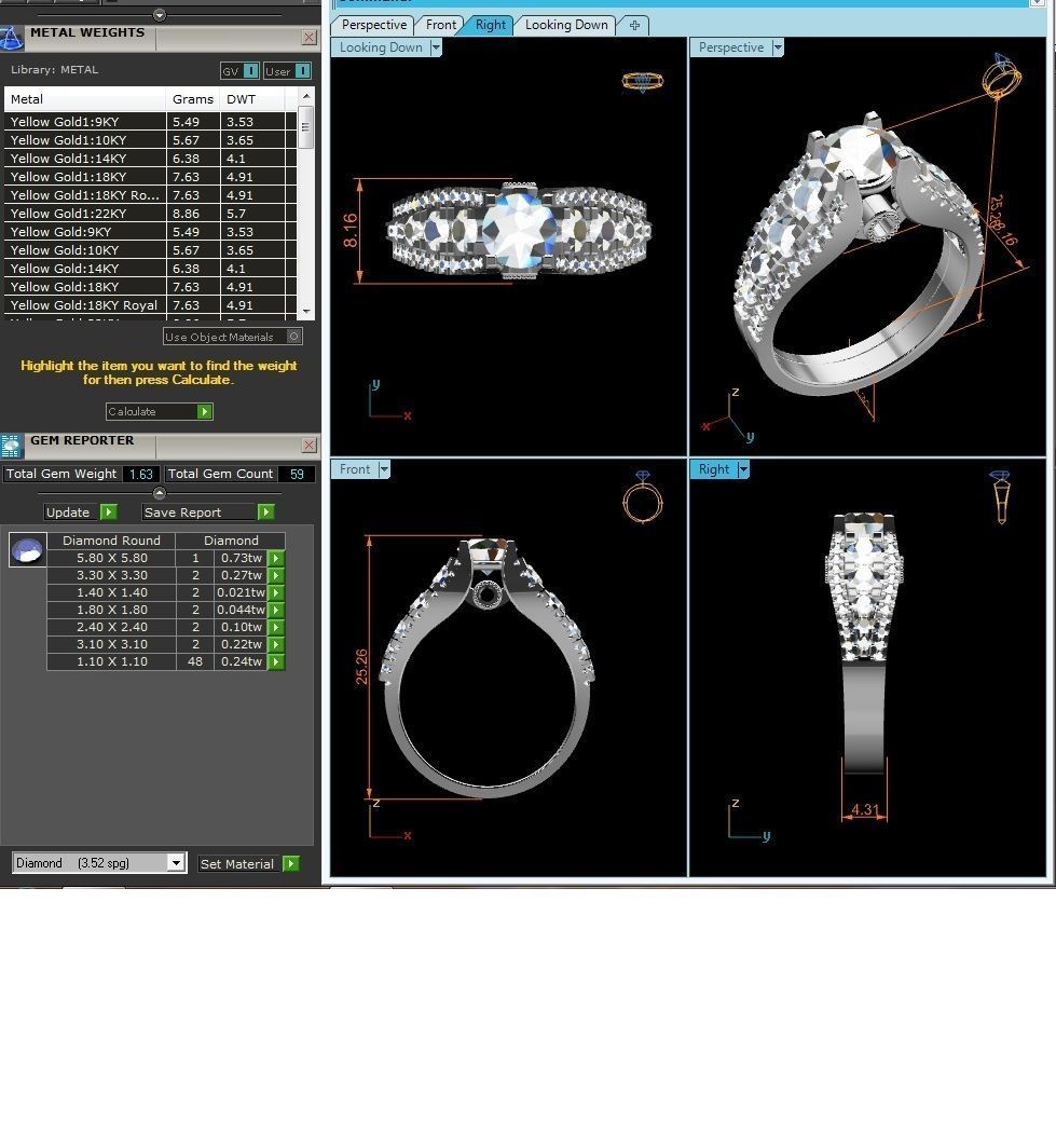 Solitaire ring 3dm stl render detail 3D print model 3D print model_2