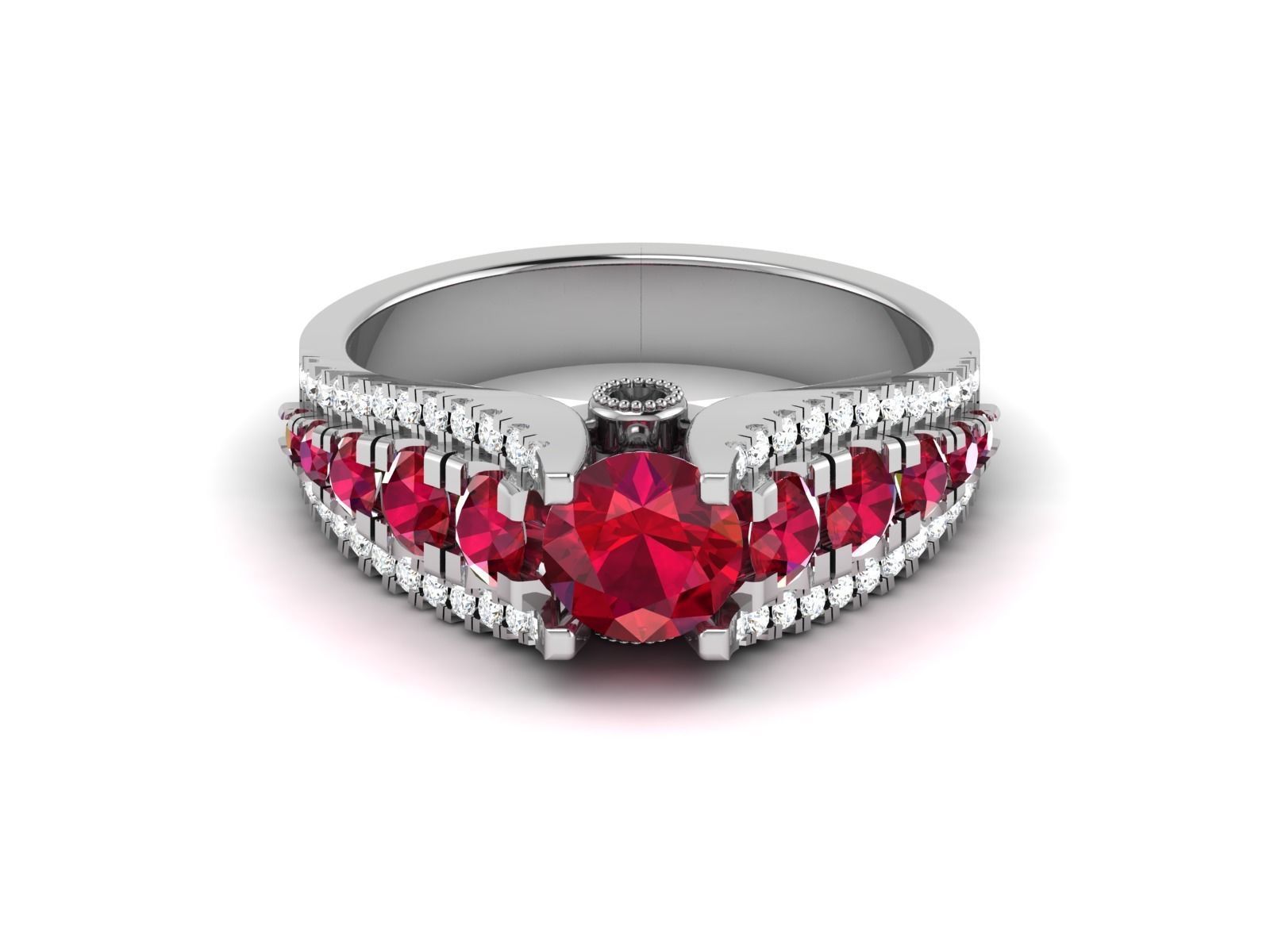 Solitaire ring 3dm stl render detail 3D print model 3D print model_16