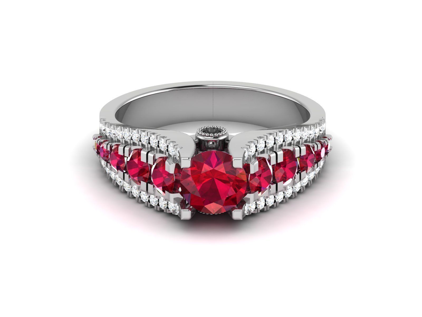 Solitaire ring 3dm stl render detail 3D print model 3D print model_13