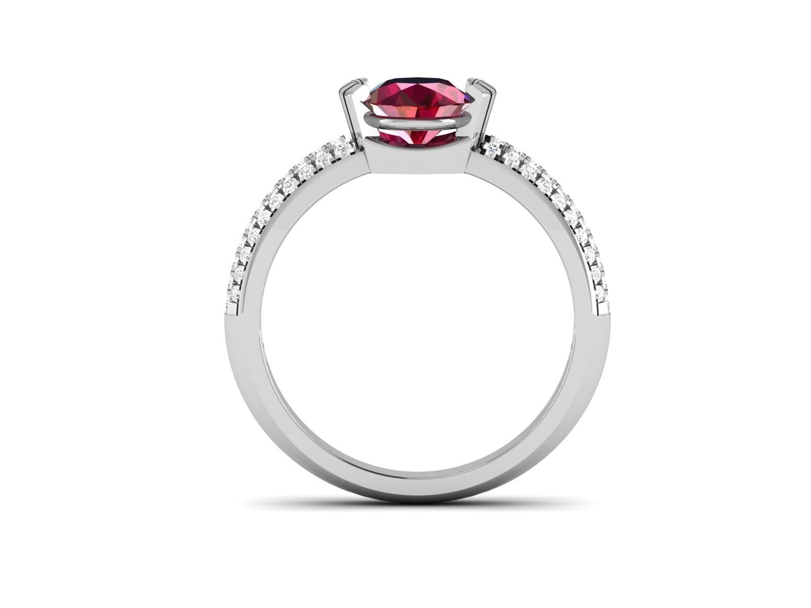 Solitaire ring 3dm stl render detail 3D print model 3D print model_7