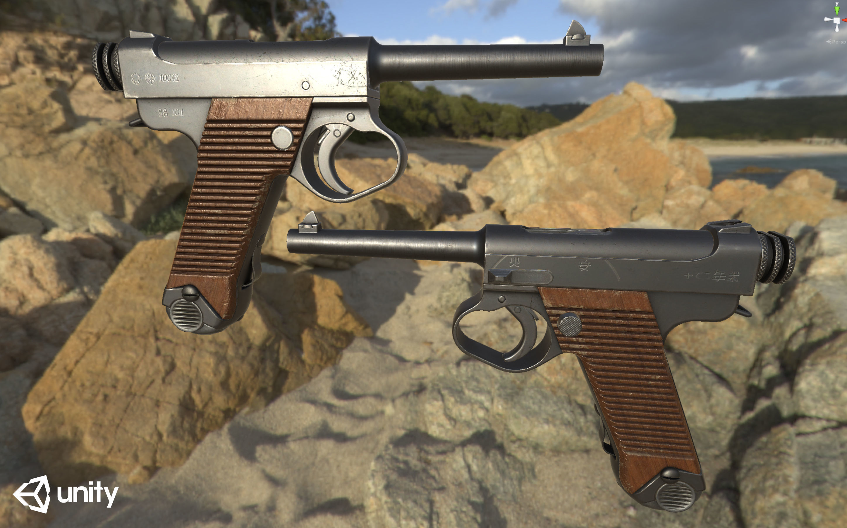 Type 14 Pistol Low-poly 3D model_20