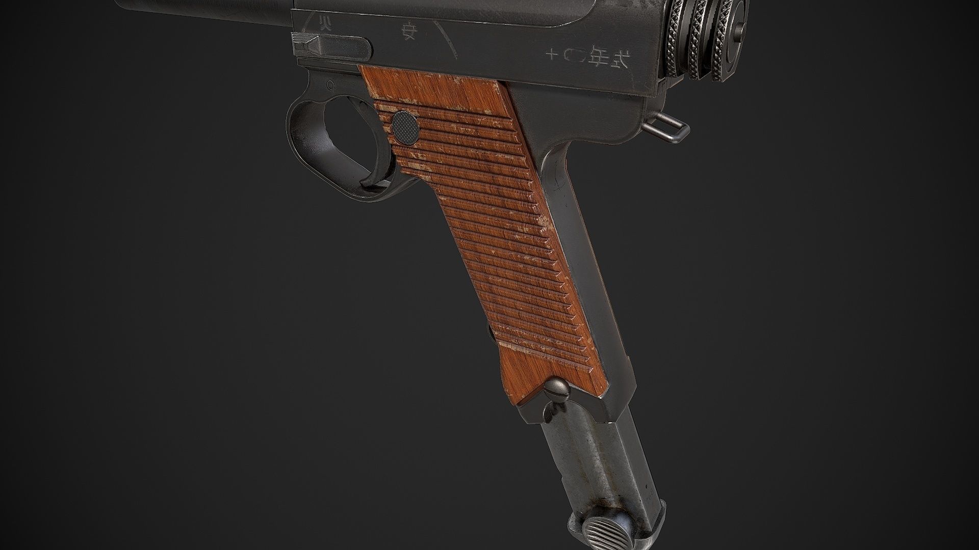Type 14 Pistol Low-poly 3D model_10