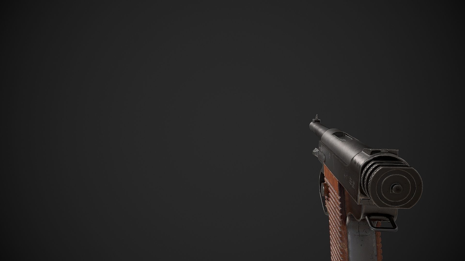 Type 14 Pistol Low-poly 3D model_4