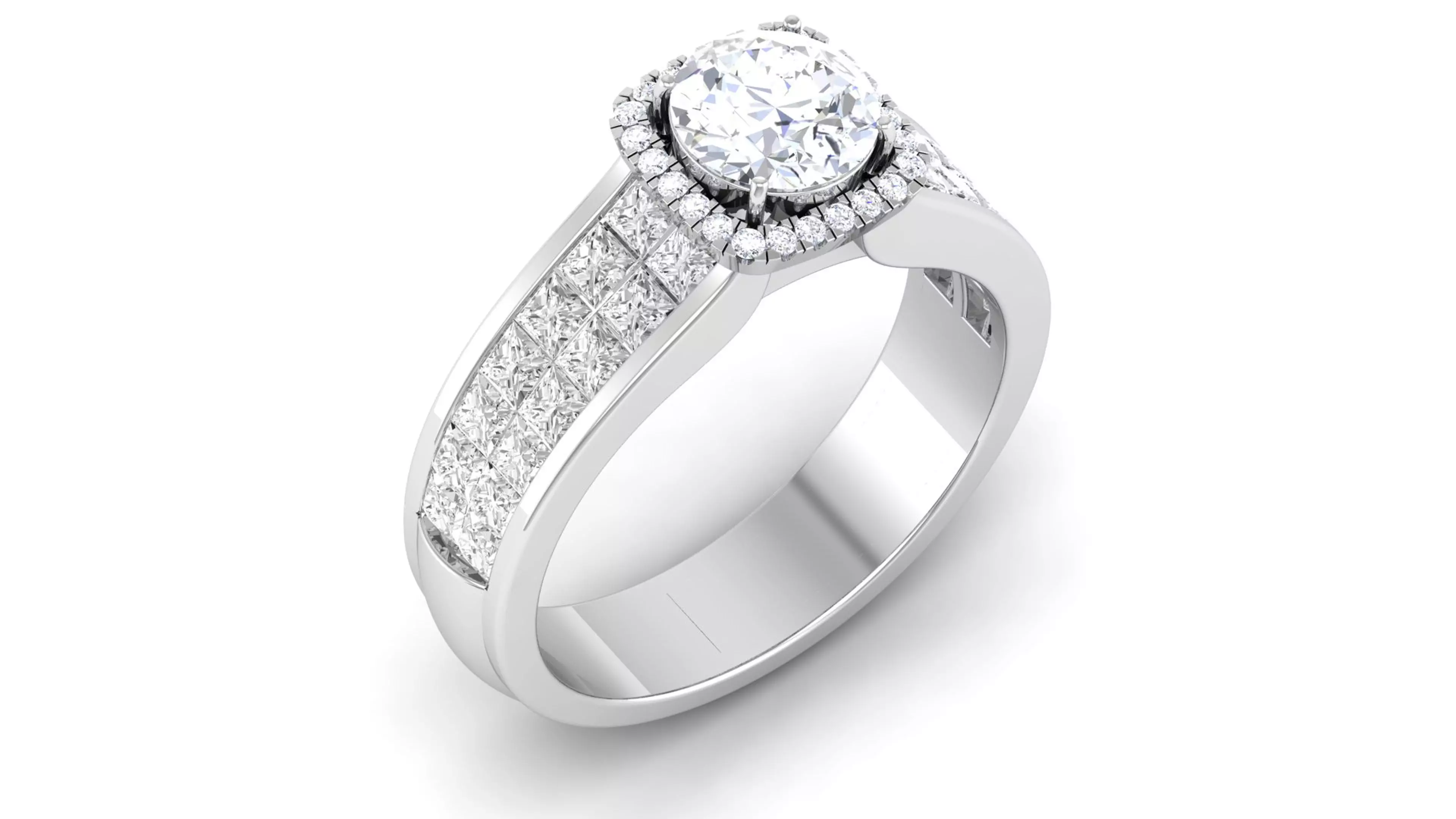 Solitaire ring 3dm stl render detail 3D print model 3D print model_0