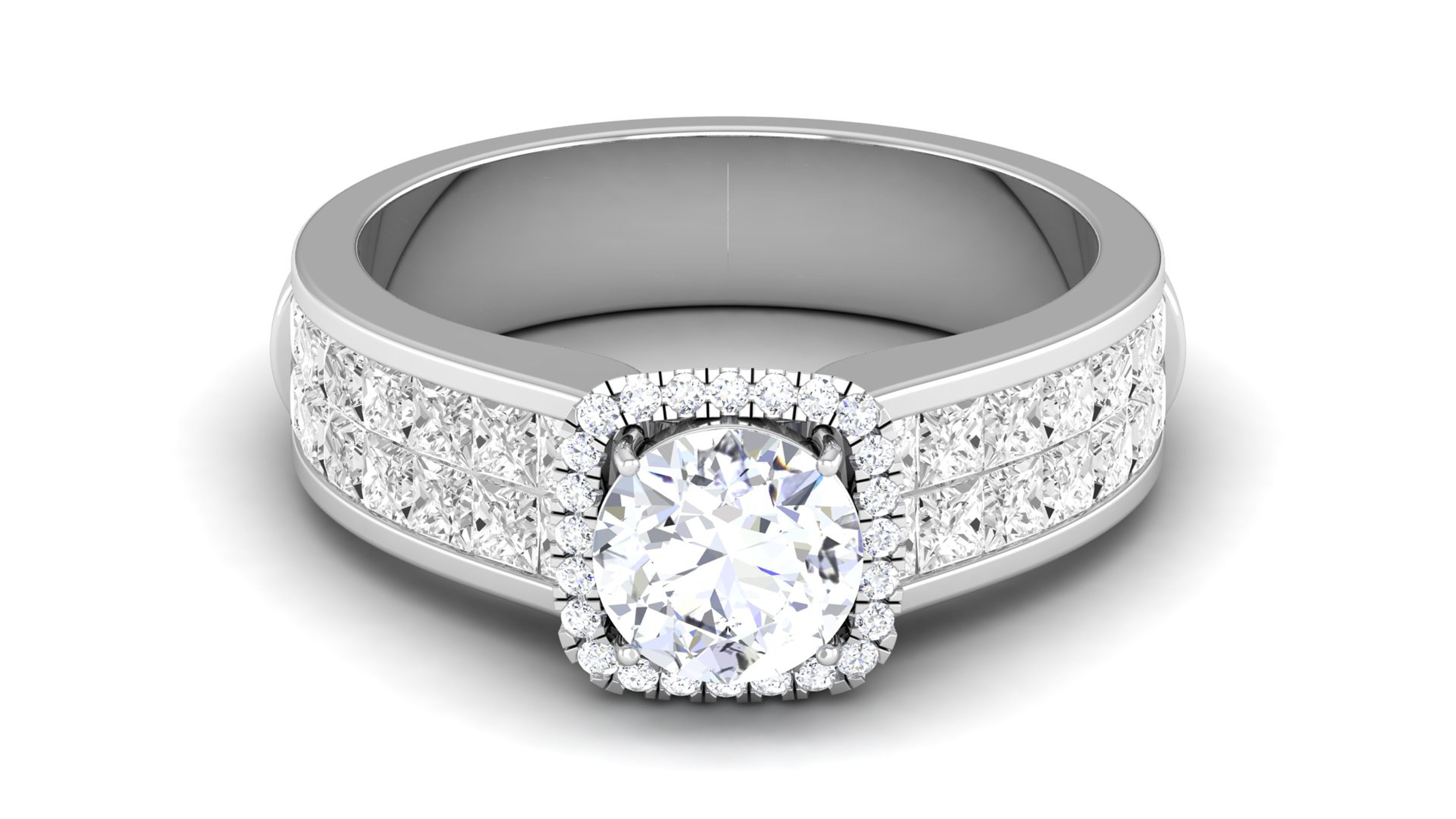 Solitaire ring 3dm stl render detail 3D print model 3D print model_3