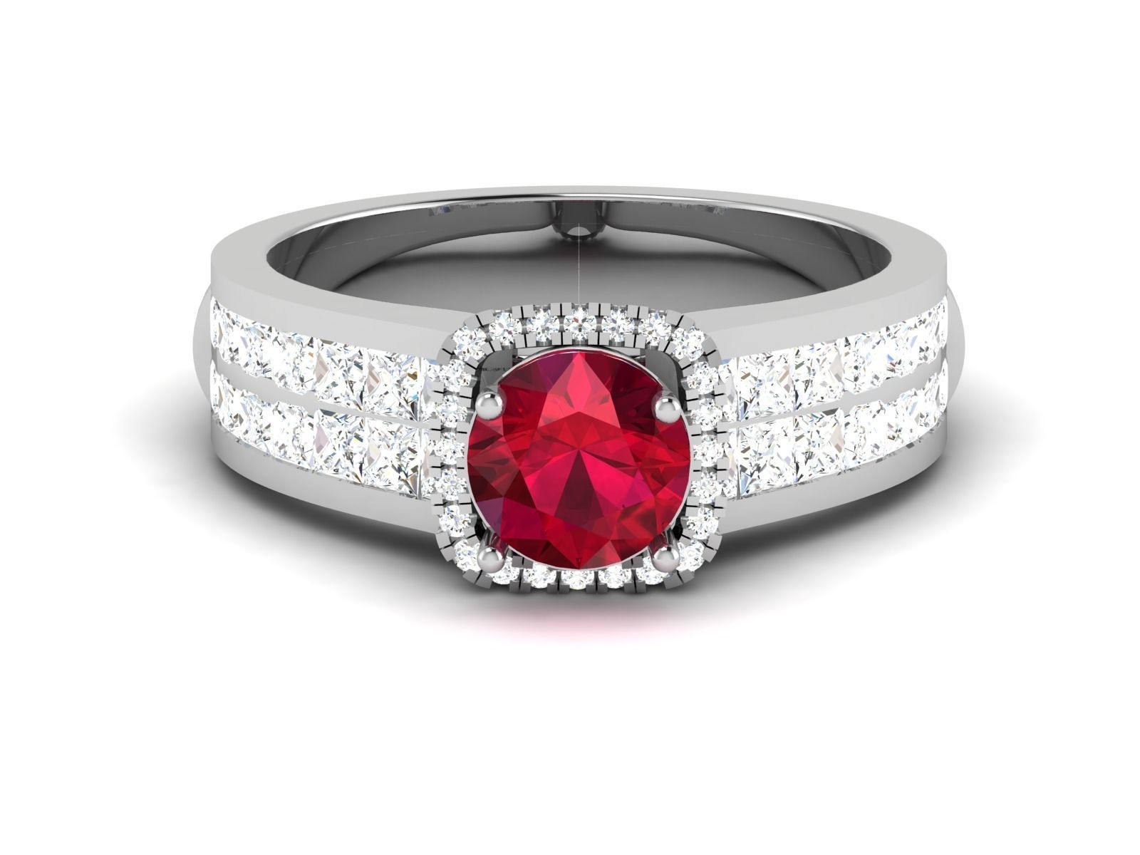 Solitaire ring 3dm stl render detail 3D print model 3D print model_11