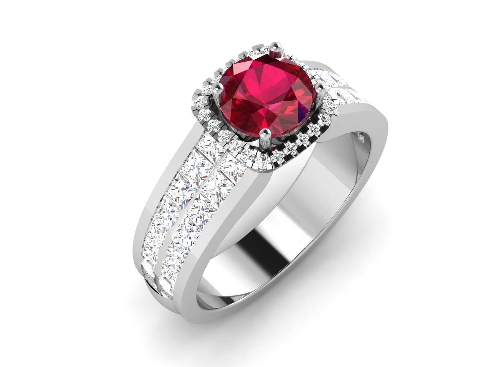 Solitaire ring 3dm stl render detail 3D print model 3D print model_5