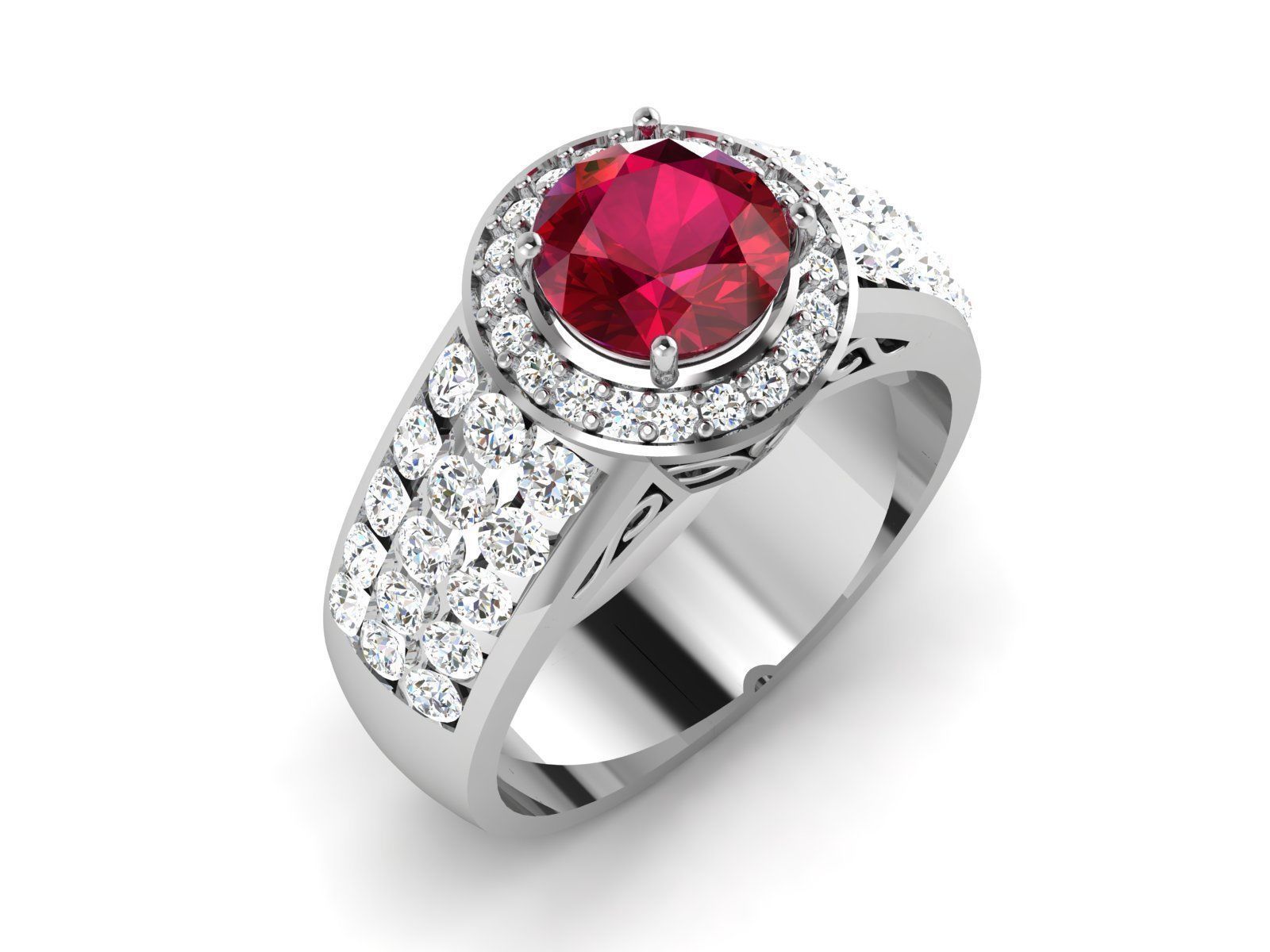 Solitaire ring 3dm stl render detail 3D print model 3D print model_1