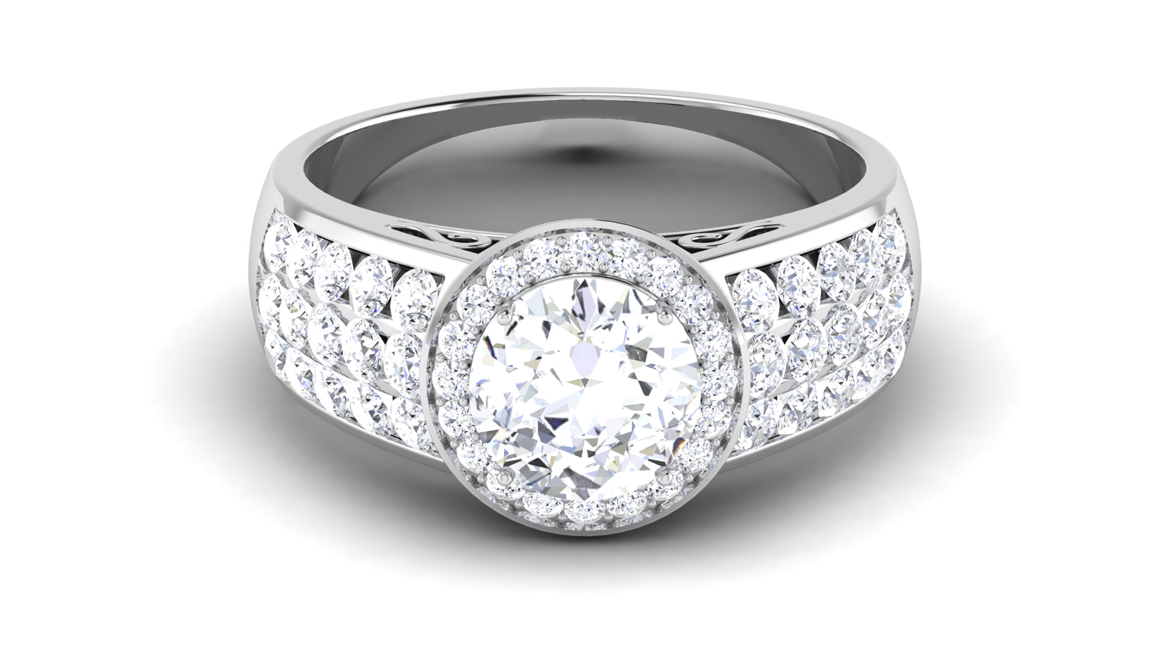 Solitaire ring 3dm stl render detail 3D print model 3D print model_12