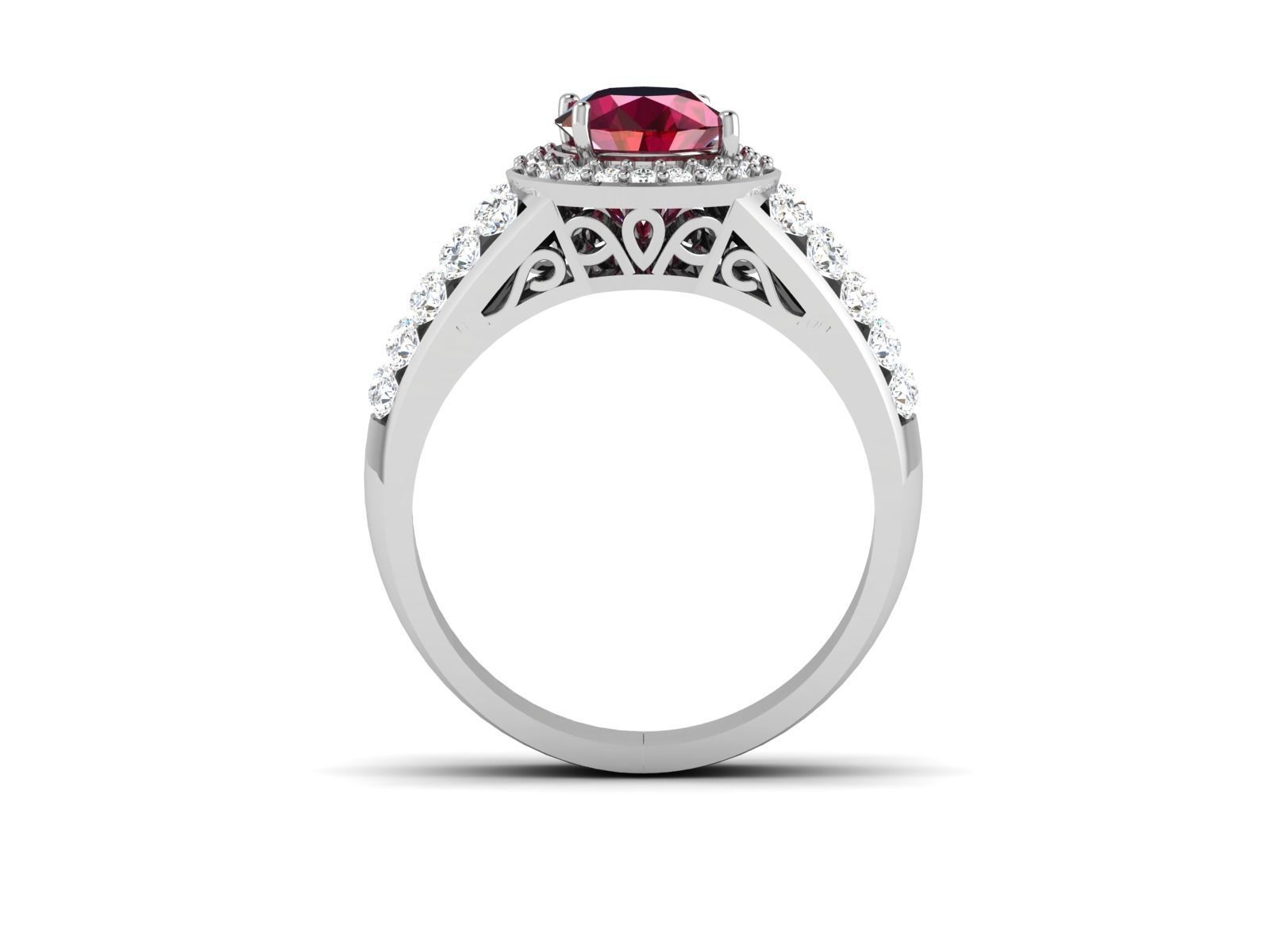 Solitaire ring 3dm stl render detail 3D print model 3D print model_5