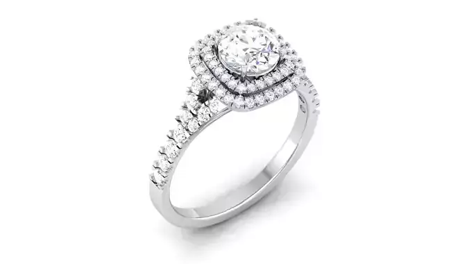 Solitaire ring 3dm stl render detail 3D print model