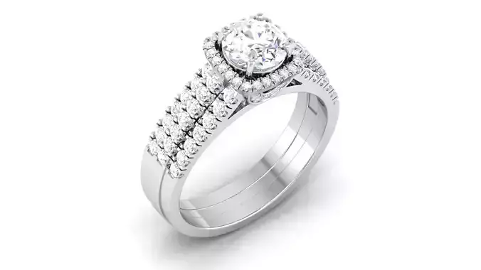 Solitaire ring 3dm stl render detail 3D print model