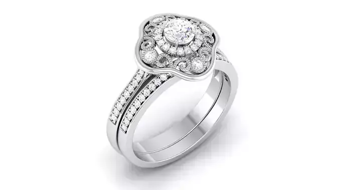 Solitaire ring 3dm stl render detail 3D print model