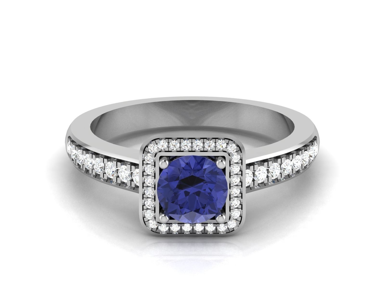 Solitaire ring 3dm stl render detail 3D print model 3D print model_11