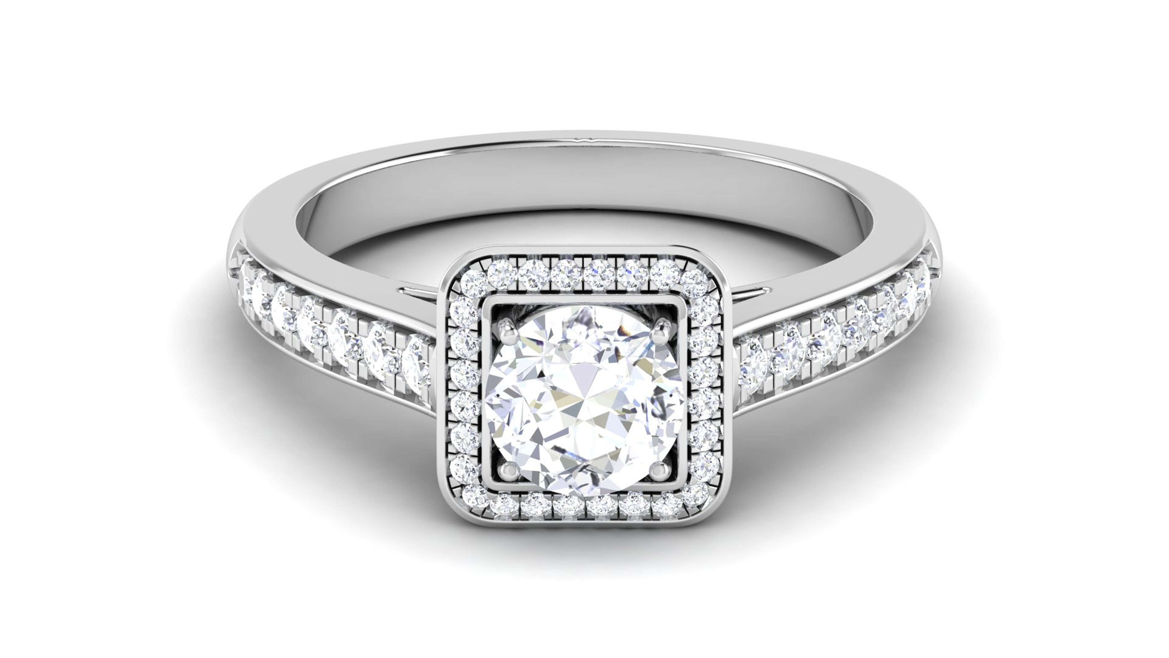 Solitaire ring 3dm stl render detail 3D print model 3D print model_3