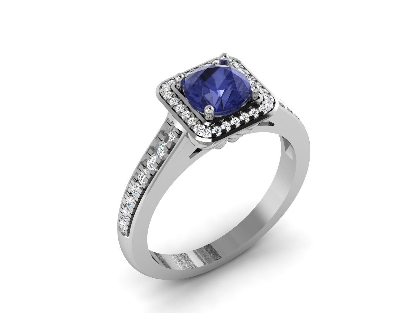 Solitaire ring 3dm stl render detail 3D print model 3D print model_4