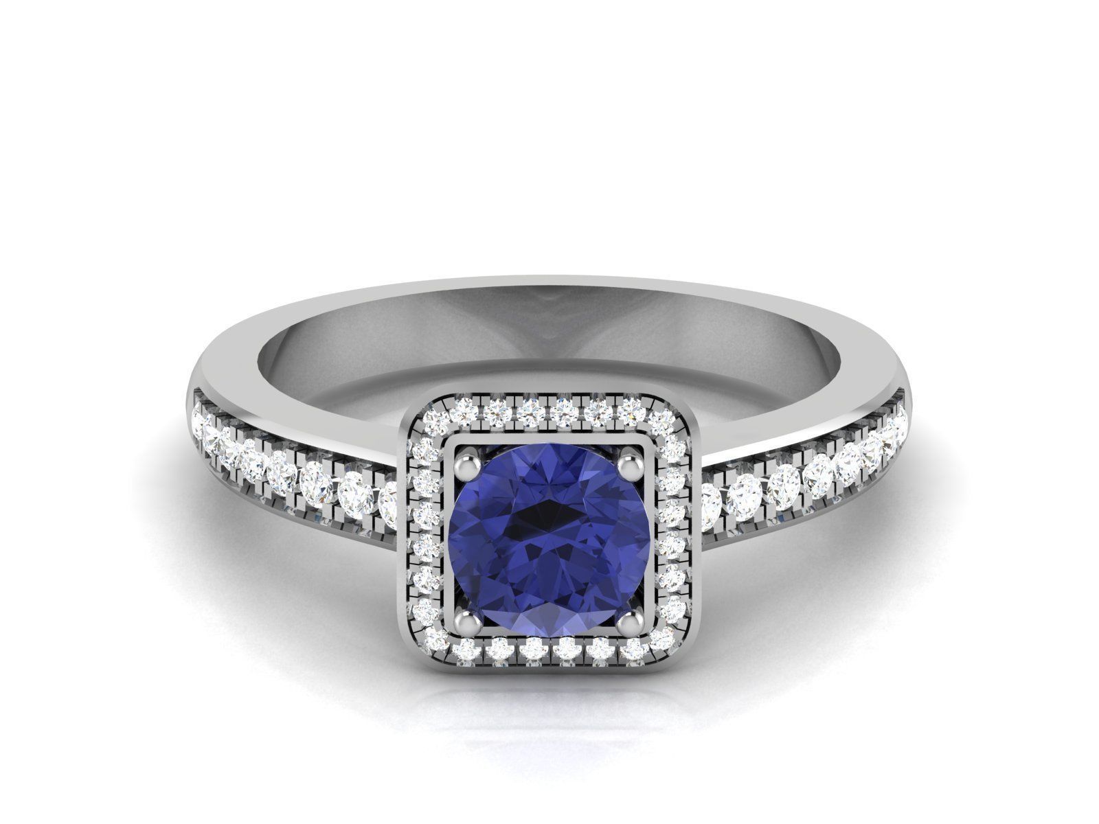 Solitaire ring 3dm stl render detail 3D print model 3D print model_10