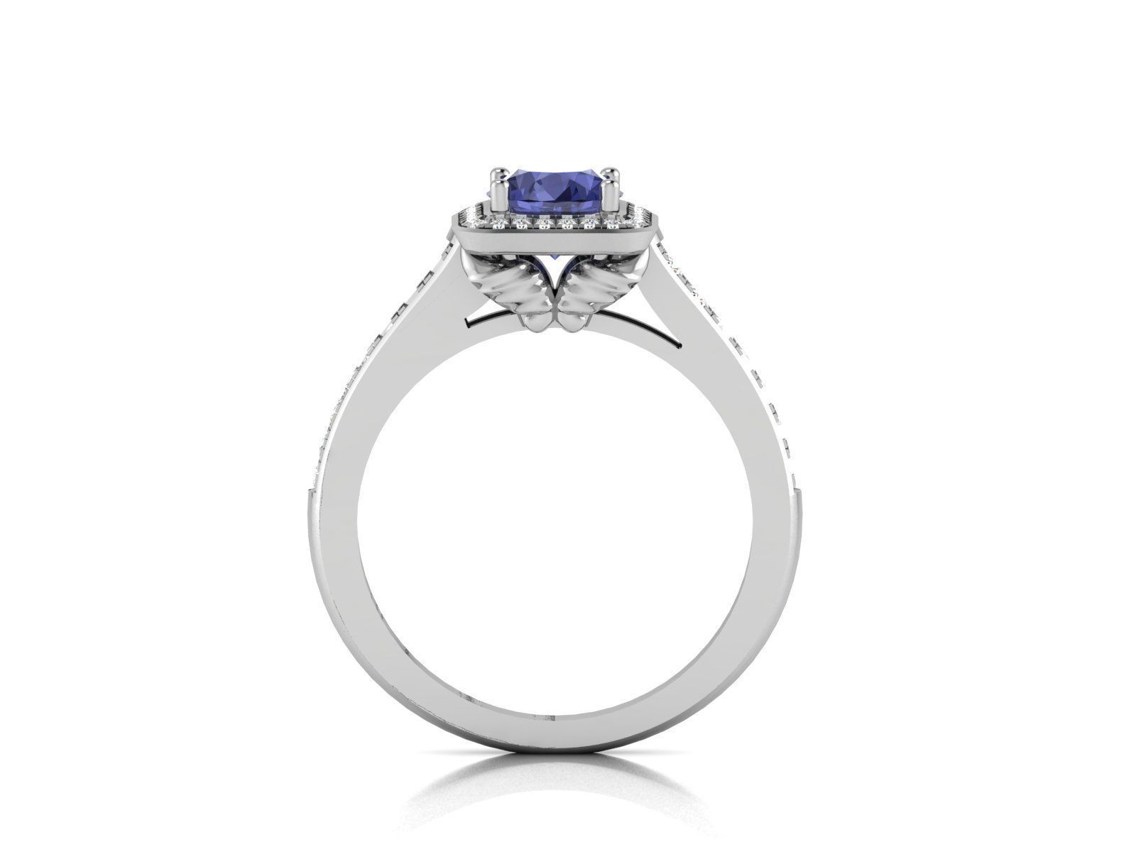 Solitaire ring 3dm stl render detail 3D print model 3D print model_6