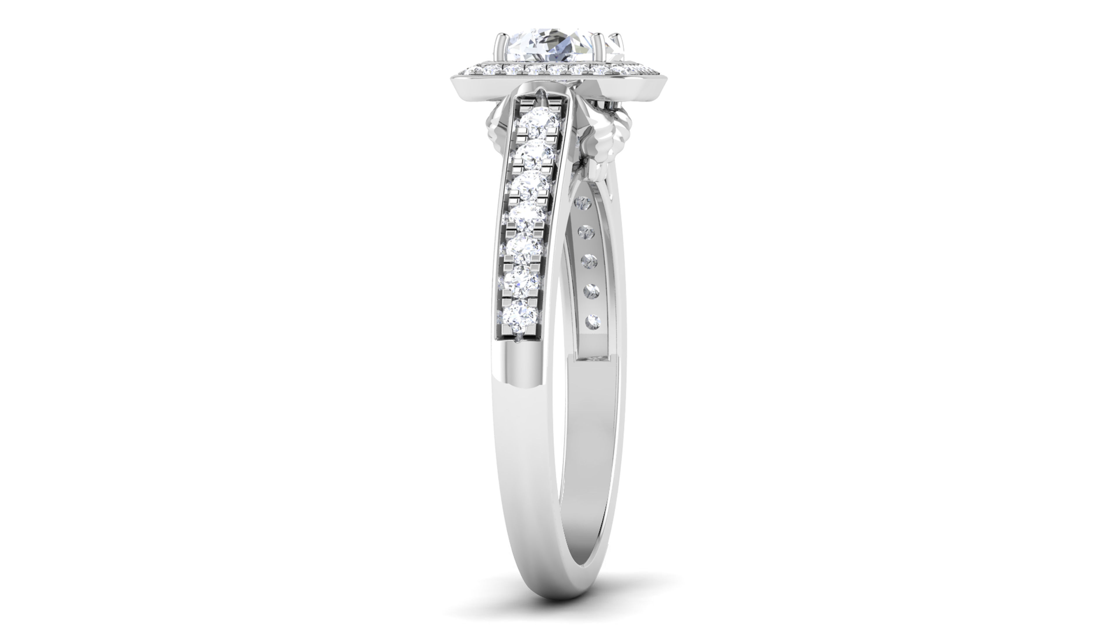 Solitaire ring 3dm stl render detail 3D print model 3D print model_2