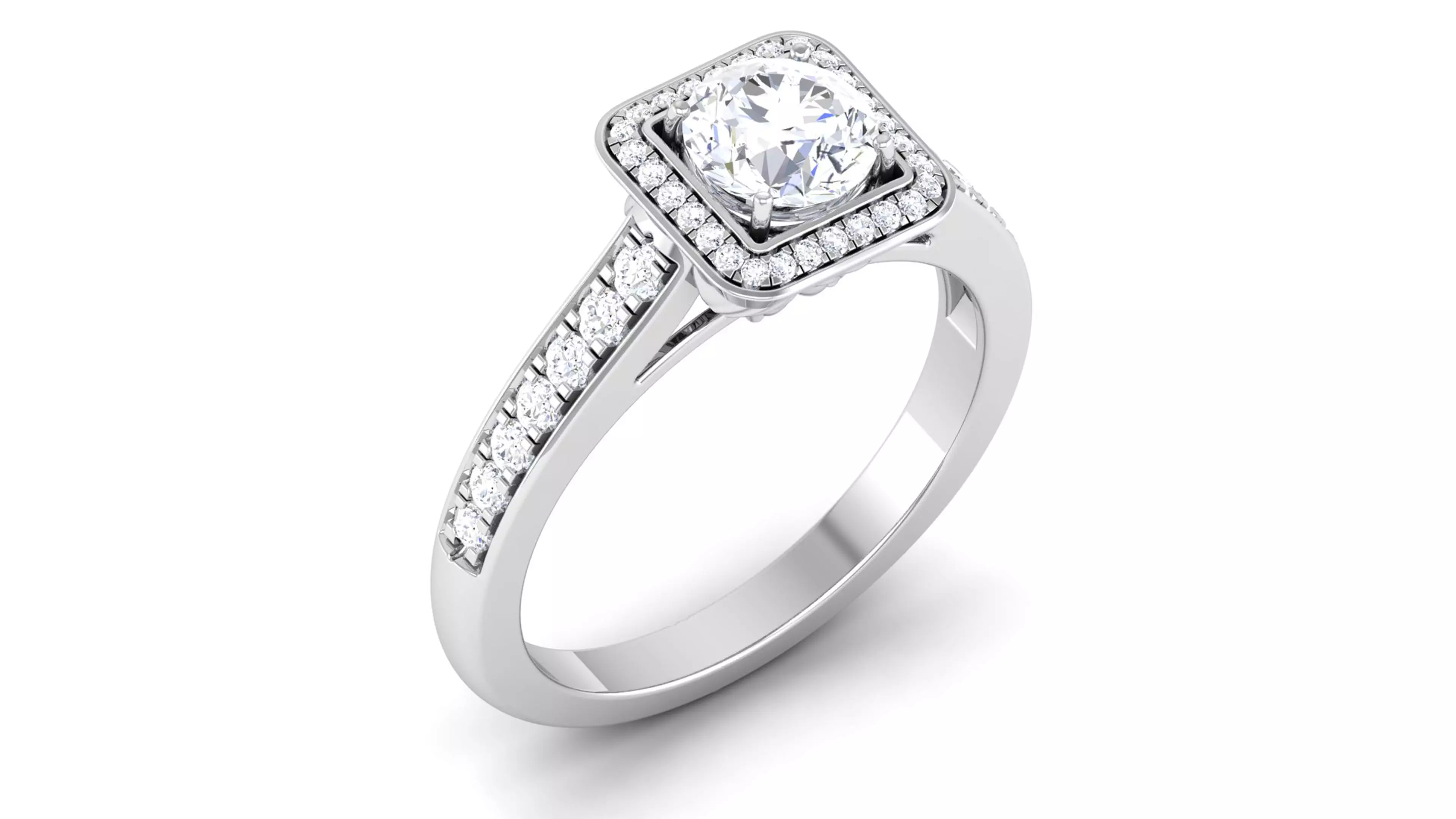 Solitaire ring 3dm stl render detail 3D print model 3D print model_0