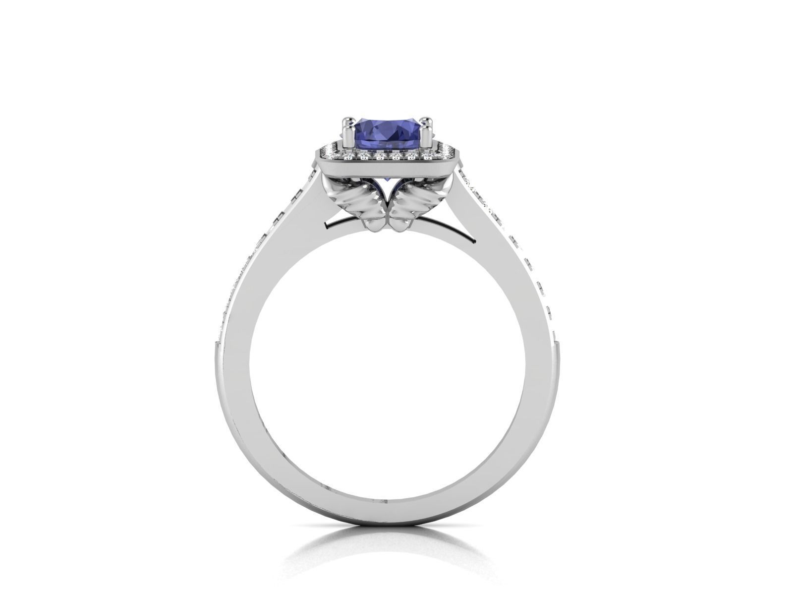 Solitaire ring 3dm stl render detail 3D print model 3D print model_7