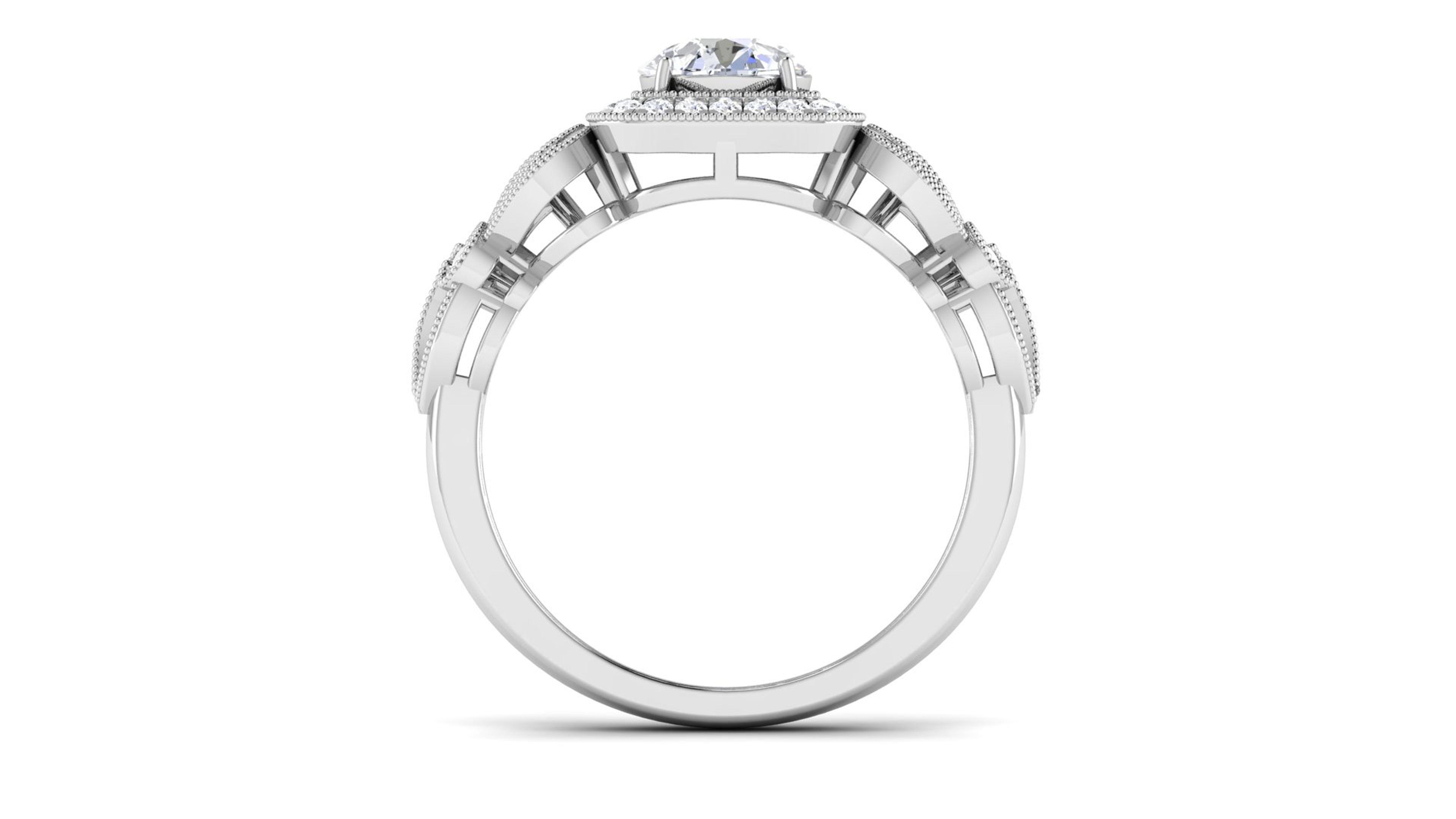 Solitaire ring 3dm stl render detail 3D print model 3D print model_10