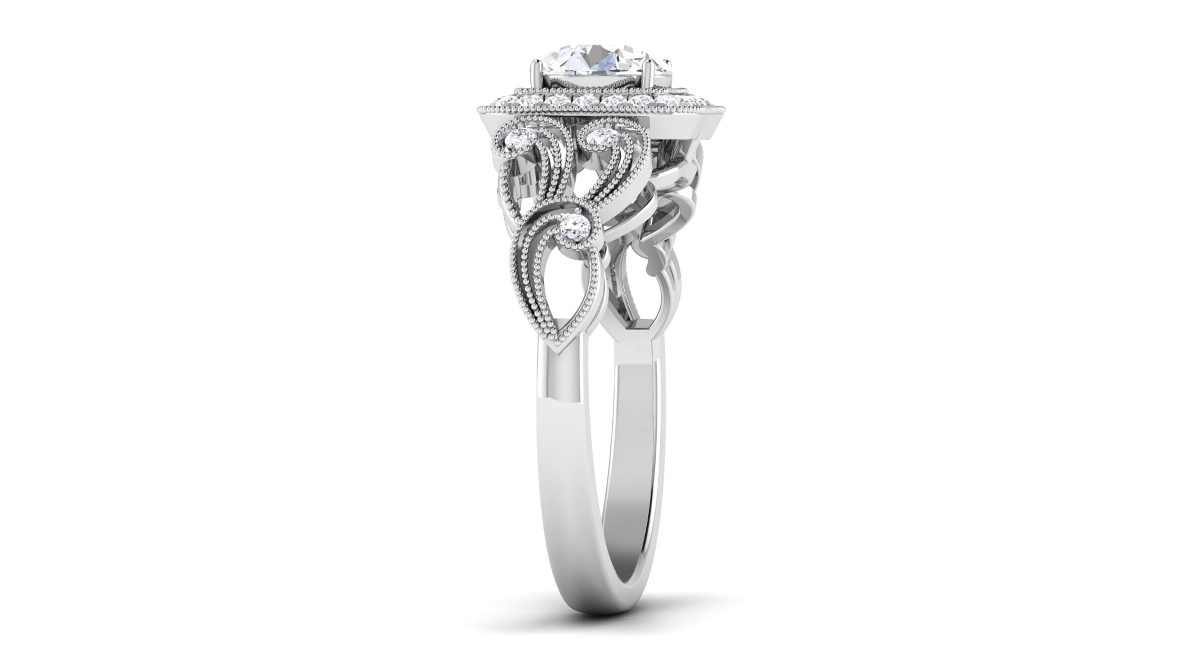 Solitaire ring 3dm stl render detail 3D print model 3D print model_11