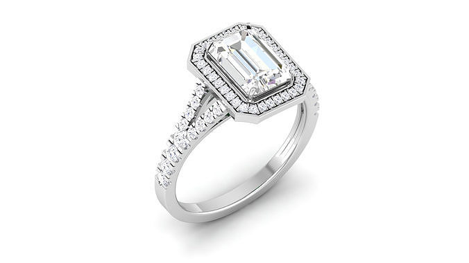 Solitaire ring 3dm stl render detail 3D print model 3D print model