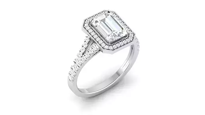 Solitaire ring 3dm stl render detail 3D print model 3D print model