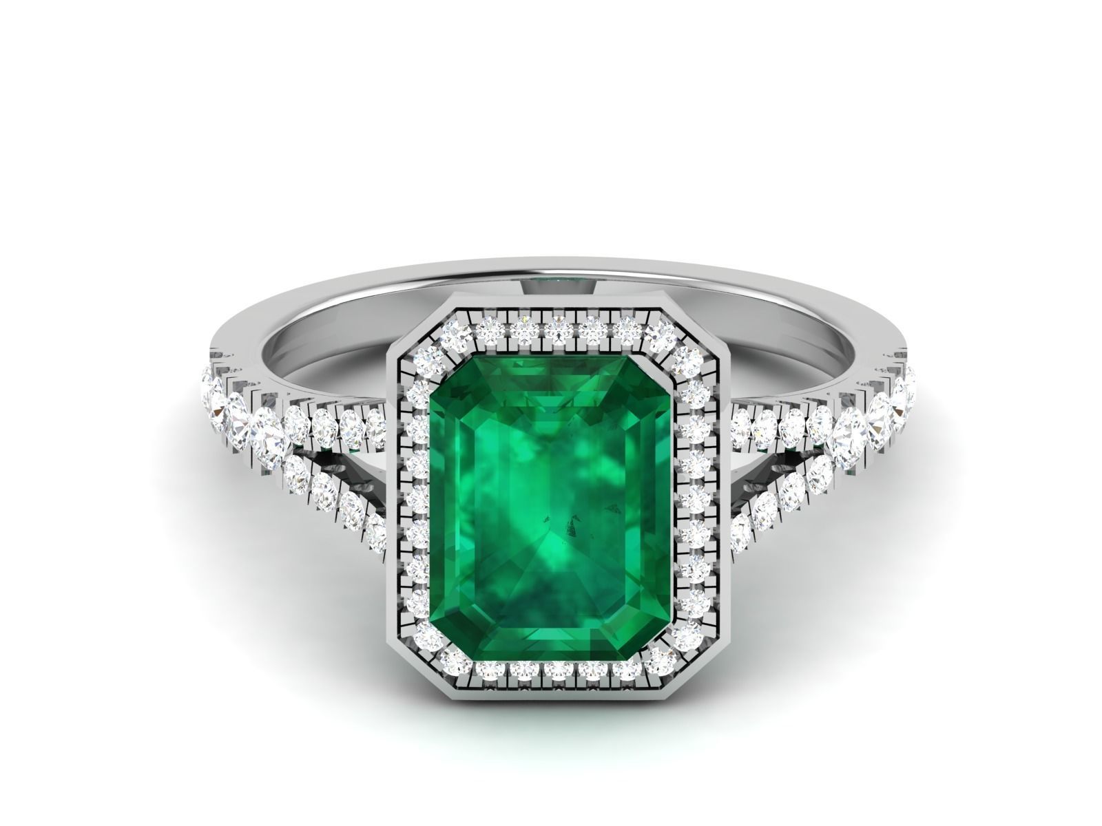 Solitaire ring 3dm stl render detail 3D print model 3D print model_5