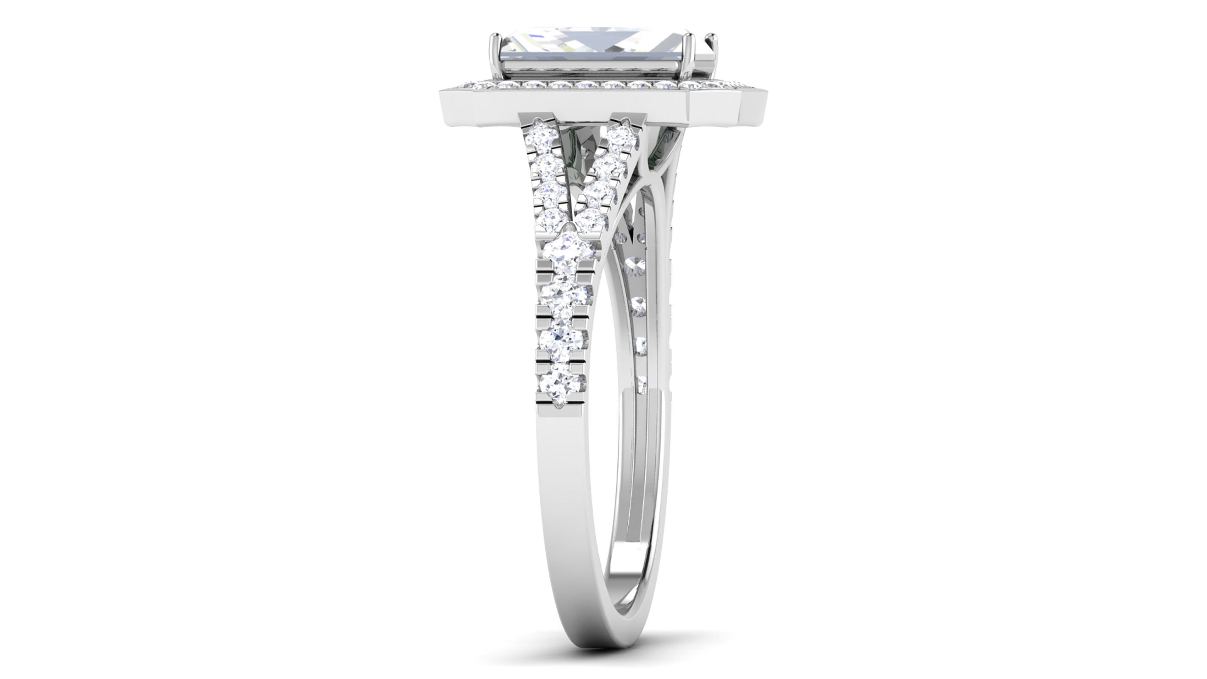 Solitaire ring 3dm stl render detail 3D print model 3D print model_11